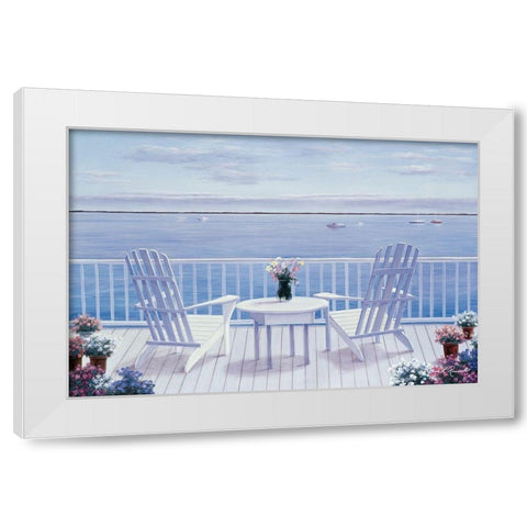 Lazy Afternoon White Modern Wood Framed Art Print by Romanello, Diane