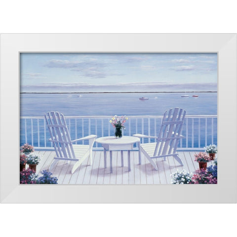 Lazy Afternoon White Modern Wood Framed Art Print by Romanello, Diane