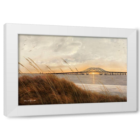 View of Captree Bridge White Modern Wood Framed Art Print by Romanello, Diane