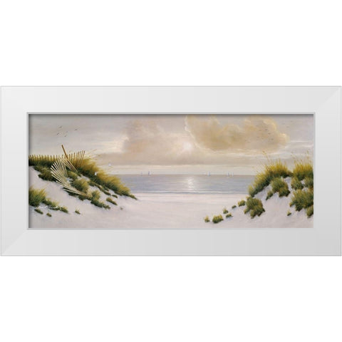 Summer Moments I White Modern Wood Framed Art Print by Romanello, Diane