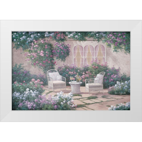 Wine and Wicker White Modern Wood Framed Art Print by Romanello, Diane