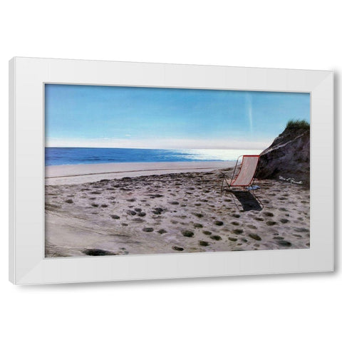 Summer Place White Modern Wood Framed Art Print by Romanello, Diane