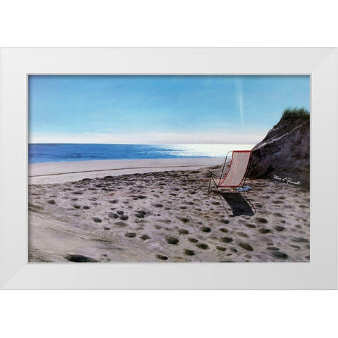 Summer Place White Modern Wood Framed Art Print by Romanello, Diane