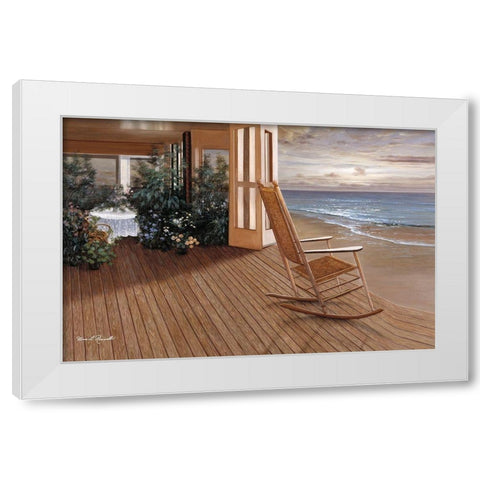 Memories White Modern Wood Framed Art Print by Romanello, Diane