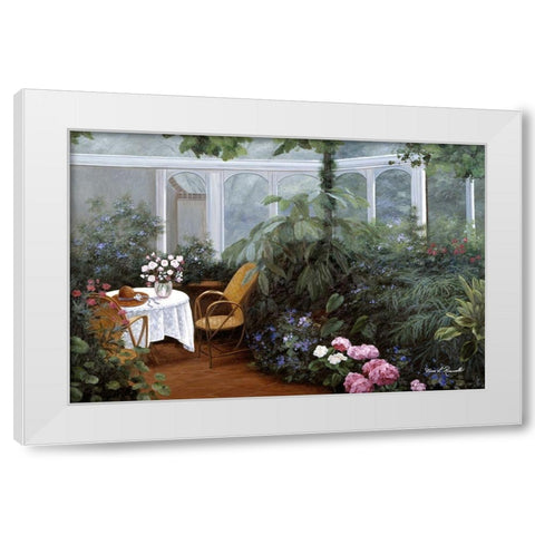 Garden and Tea Room White Modern Wood Framed Art Print by Romanello, Diane