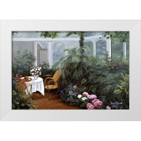 Garden and Tea Room White Modern Wood Framed Art Print by Romanello, Diane