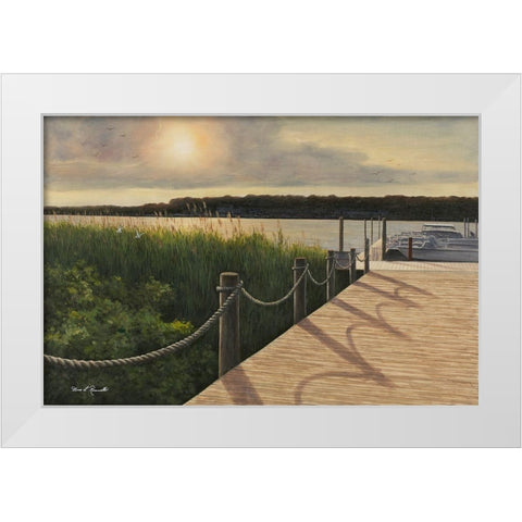 Listen To Your Heart White Modern Wood Framed Art Print by Romanello, Diane