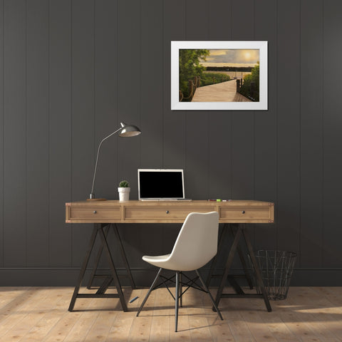 Almost There White Modern Wood Framed Art Print by Romanello, Diane
