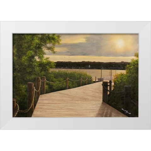 Almost There White Modern Wood Framed Art Print by Romanello, Diane
