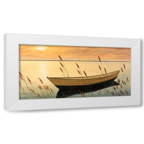 Trading Places White Modern Wood Framed Art Print by Romanello, Diane