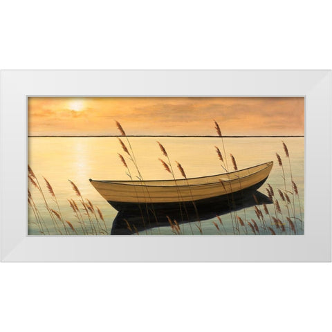 Trading Places White Modern Wood Framed Art Print by Romanello, Diane