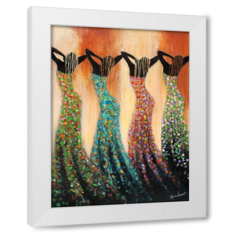 Dance of the Summer Solstice White Modern Wood Framed Art Print by Stewart, Monica
