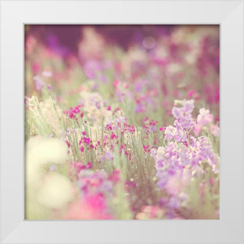Monet White Modern Wood Framed Art Print by Soffia, Myan