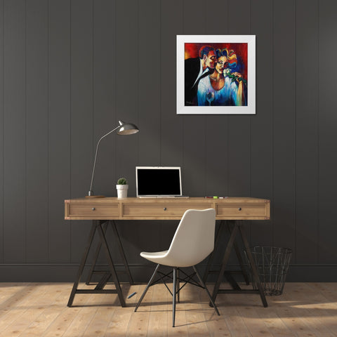 The Scent of Love White Modern Wood Framed Art Print by Stewart, Monica