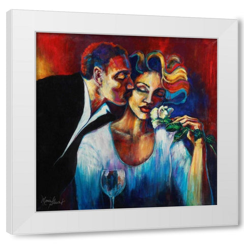 The Scent of Love White Modern Wood Framed Art Print by Stewart, Monica