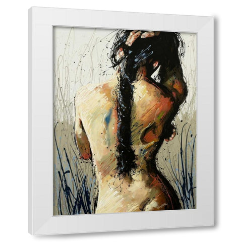 Mother Ganges White Modern Wood Framed Art Print by Staples, Colin John