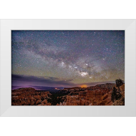 Milky Way over Bryce Canyon White Modern Wood Framed Art Print by Severn, Shawn/Corinne