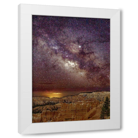 Milky Way over Bryce Canyon (portrait) White Modern Wood Framed Art Print by Severn, Shawn/Corinne