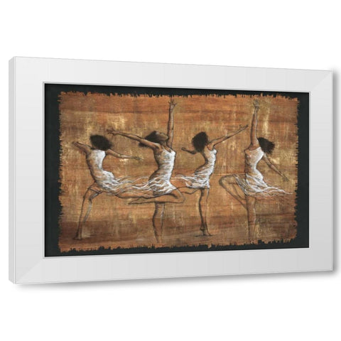 Rejoice! White Modern Wood Framed Art Print by Stewart, Monica
