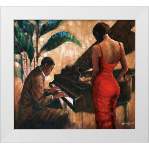 Enchanting Keys White Modern Wood Framed Art Print by Stewart, Monica