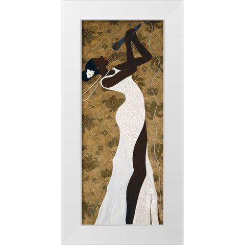 Center Stage White Modern Wood Framed Art Print by Stephens, Phyllis