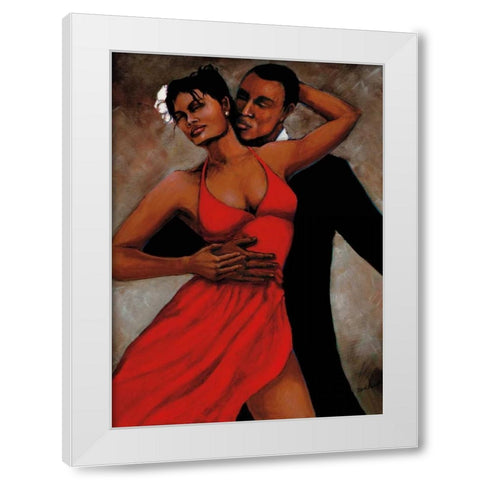 Fantasy in Red White Modern Wood Framed Art Print by Stewart, Monica