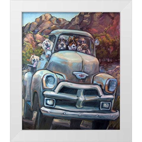 Go Time White Modern Wood Framed Art Print by Townsend, CR