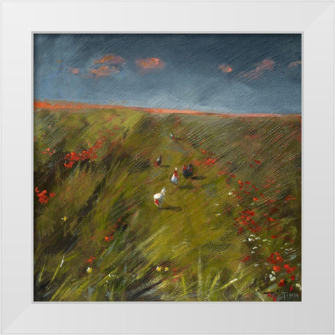 The Long Walk Home White Modern Wood Framed Art Print by Timmerman, Lisa