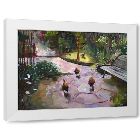 The Secret Garden White Modern Wood Framed Art Print by Timmerman, Lisa