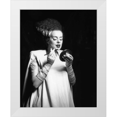 Even Monsters Need a Date White Modern Wood Framed Art Print by Unknown