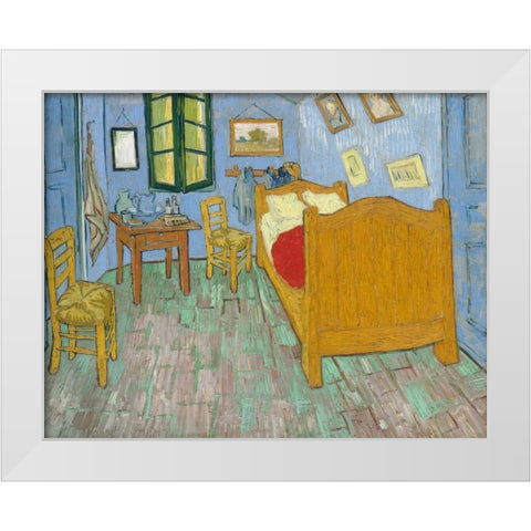 The Bedroom 1888 White Modern Wood Framed Art Print by Van Gogh, Vincent