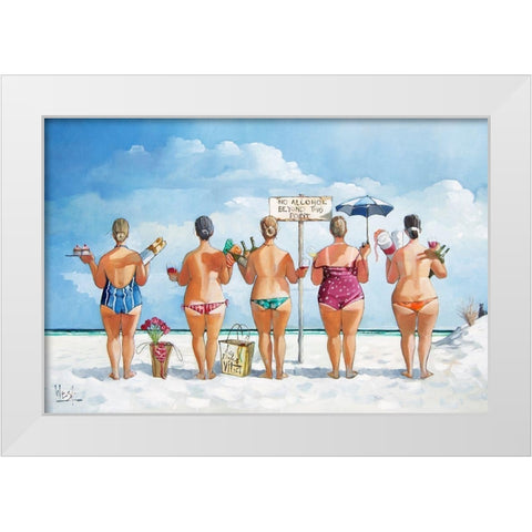 No Alcohol Beyond this Point II White Modern Wood Framed Art Print by West, Ronald