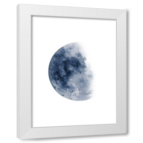 Blue Moon Waning No. 1 White Modern Wood Framed Art Print by Wong, Brandon