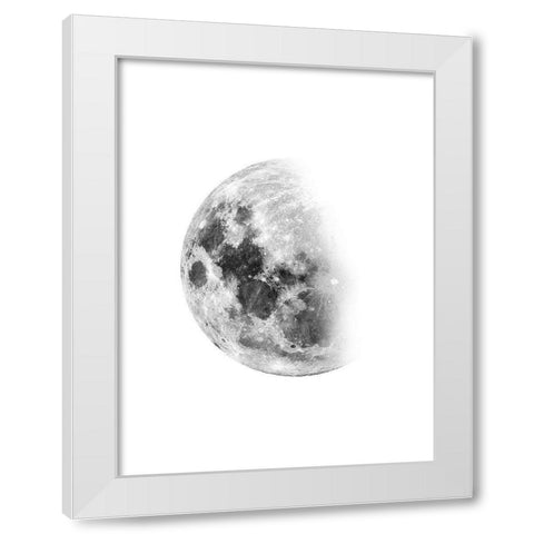 Moon Waning No. 1 White Modern Wood Framed Art Print by Wong, Brandon