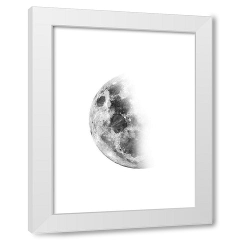 Moon Waning No. 2 White Modern Wood Framed Art Print by Wong, Brandon