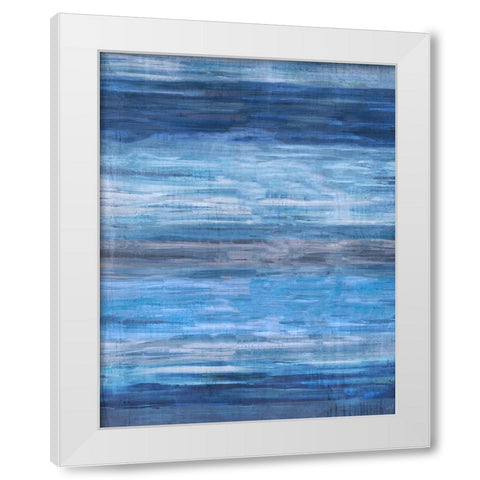 Indigo Dreams White Modern Wood Framed Art Print by Wiley, Marta