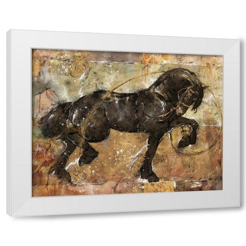 Fibonacci Horse White Modern Wood Framed Art Print by Wiley, Marta