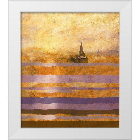 Light of The Sun No. 1 White Modern Wood Framed Art Print by Wiley, Marta