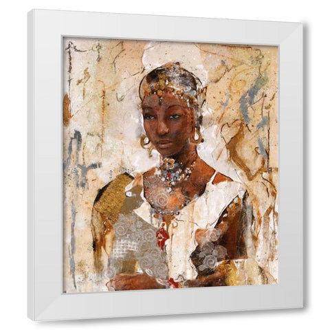 Tranquility No. 1 White Modern Wood Framed Art Print by Wiley, Marta