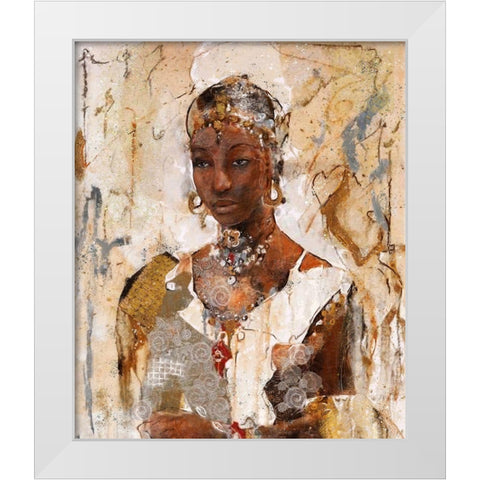 Tranquility No. 1 White Modern Wood Framed Art Print by Wiley, Marta