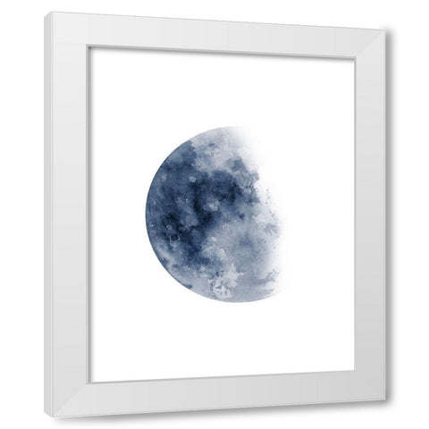 Phases Of The Moon No. 1 White Modern Wood Framed Art Print by Wong, Brandon