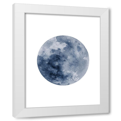 Phases Of The Moon No. 2 White Modern Wood Framed Art Print by Wong, Brandon