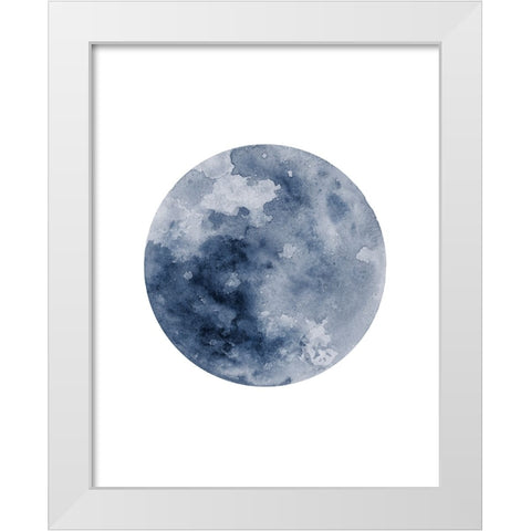 Phases Of The Moon No. 2 White Modern Wood Framed Art Print by Wong, Brandon