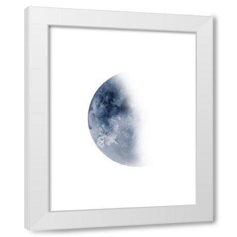 Phases Of The Moon No. 3 White Modern Wood Framed Art Print by Wong, Brandon