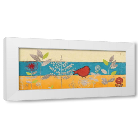 Le Jardin Press Panel II White Modern Wood Framed Art Print by Pinto, Patricia