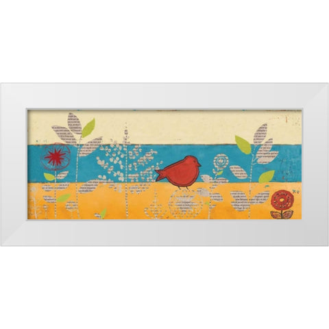 Le Jardin Press Panel II White Modern Wood Framed Art Print by Pinto, Patricia