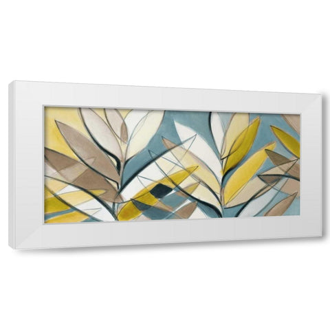 Rich Palm Abstract Panel White Modern Wood Framed Art Print by Loreth, Lanie
