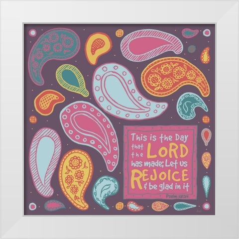 Inspired Paisley I White Modern Wood Framed Art Print by Metz, Andi