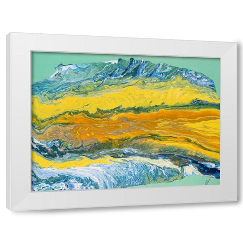 Yellowstone White Modern Wood Framed Art Print by Mercado, M.