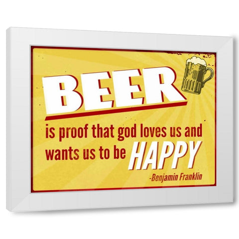 Drinking Inspiration I White Modern Wood Framed Art Print by SD Graphics Studio